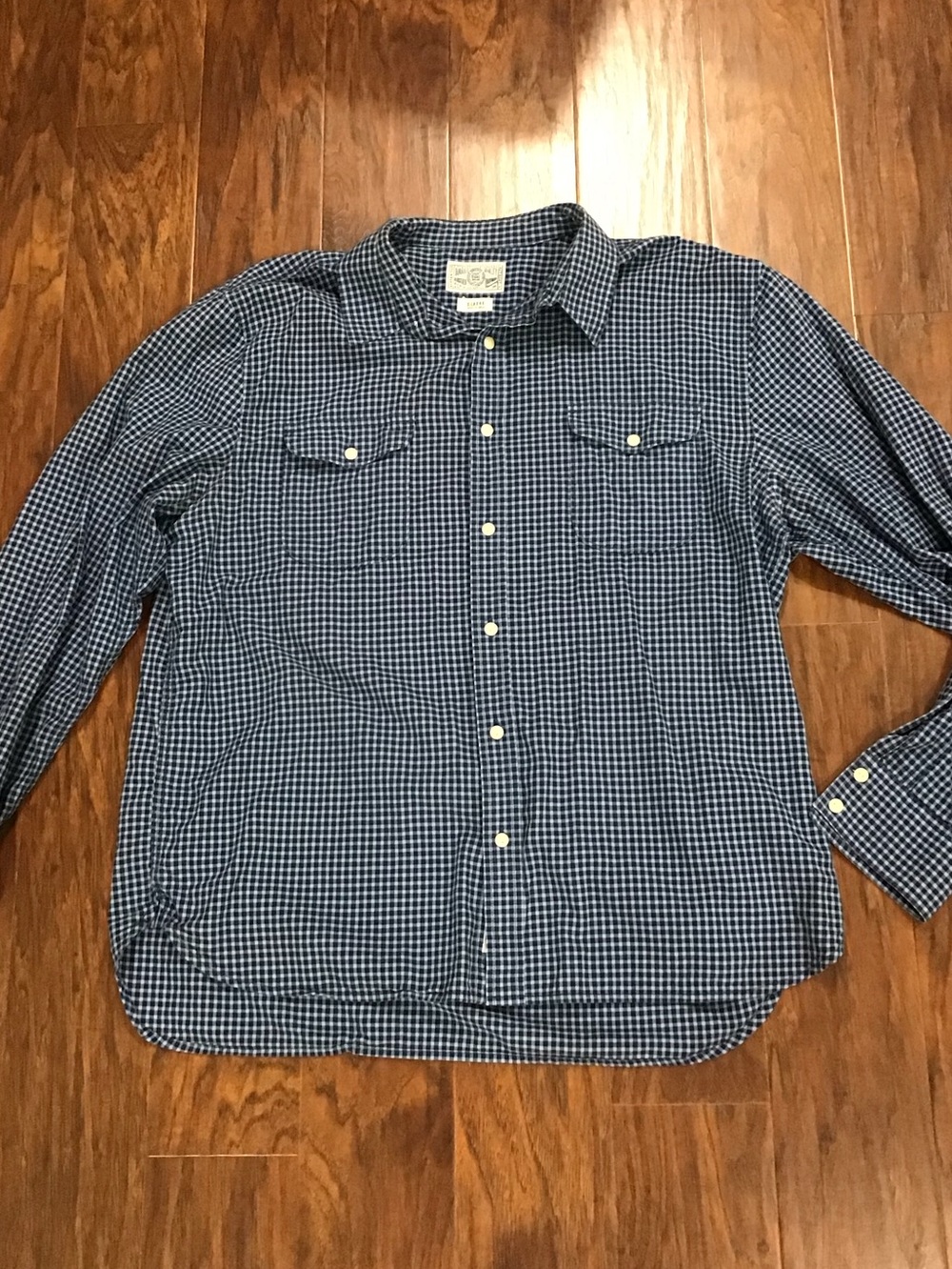 Lucky Brand Blue Check Button-Up Shirt